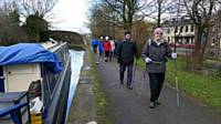 Hopwood walk 29 Nov 2017 - Setting off along the Rochdale Canal from Slattocks (Pic by John Pye)